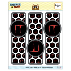 IT Movie Logo Set of 3 Glossy Laminated Bookmarks - Imagen 1 de 4