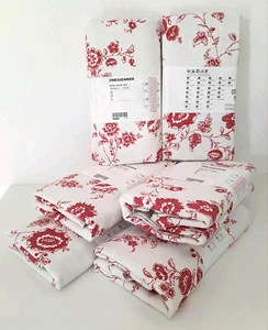 6x Tischläufer Läufer m. roten Blumen Ikea Inbjudande 40x320cm Neu - Bild 1 von 3