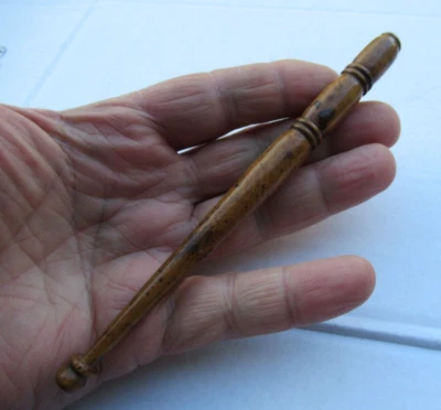 RARE ANCIEN AFFIQUET PORTE AIGUILLE TRICOT ART POPULAIRE 19 ème Th OLD FOLK ART - Photo 1/4