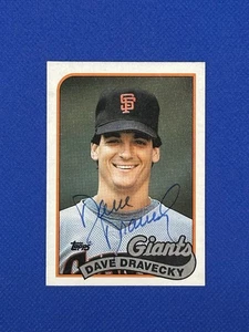 Signed 1989 Topps #601 Dave Dravecky San Francisco Giants autograph auto - Picture 1 of 3