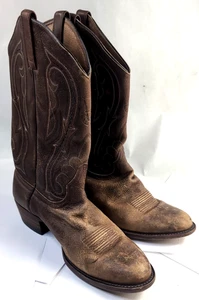 Ariat Heritage Western Boots Mens size 10.5 EE Cowboy Distressed Brown 53299 - Picture 1 of 12