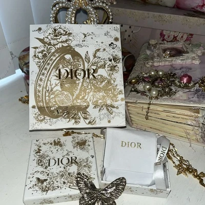Designer Dior Gold Pearl Butterfly Brooch With Box, Bow/Gift Bag. SOLD OUT ITEM - Image 1 of 4