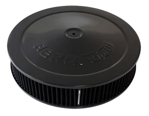 Aeroflow AF2251-1280 14" x 3" Air Cleaner Assembly 5-1/8" Dropbase Black Cotton - Picture 1 of 4
