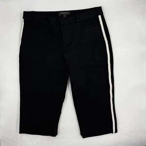 Banana Republic Damen Sloan Anzughose Größe 6 schwarz weiß Besatz Stretch schmal - Bild 1 von 10