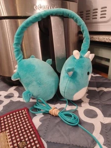 Auriculares con cable de felpa originales Squishmallows Tatiana The Blue Dragon - Imagen 1 de 4