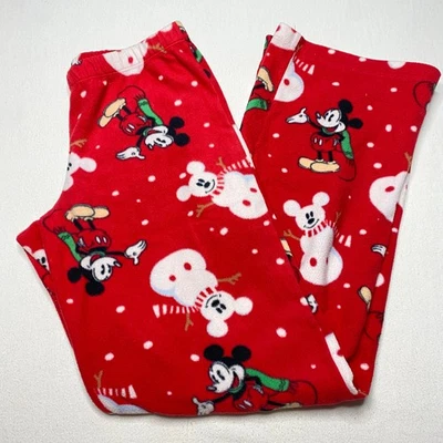 Pantalones de pijama Disney para niños talla S rojo polar cintura elástica vacaciones Mickey Mouse Foto 1 de 4