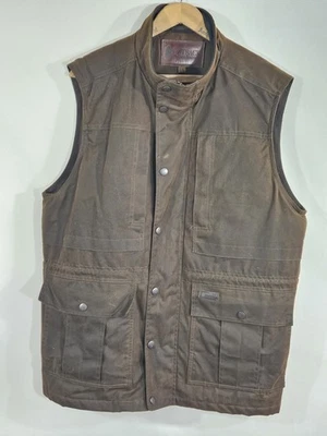 Outback Trading Co Mens L Deer Hunter Waterproof Breathable Cotton Oilskin Vest - Image 1 of 4