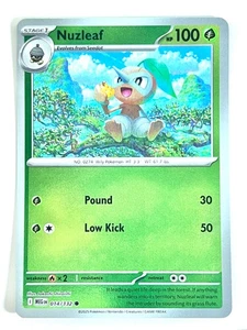 Nuzleaf 014/132 Reverse Holo Common Mega Evolution - Pokemon TCG - Near Mint NM - Picture 1 of 4