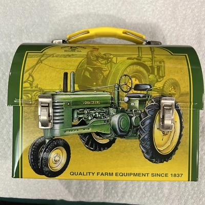 Fiambrera John Deer Tractor Lata Metal Amarillo/Verde Foto 1 de 4