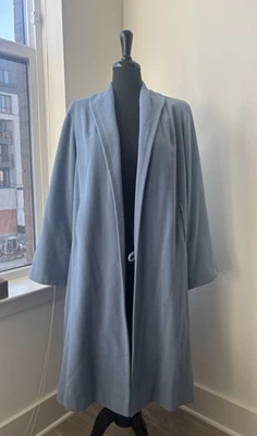 Abrigo chal azul claro 100 % cachemir tela Juilliard Master de colección para mujer talla 12 Foto 1 de 4