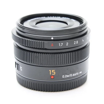 Panasonic LEICA DG SUMMILUX 15mm F/1.7 ASPH. Black (MFT) #257 - Image 1 of 4
