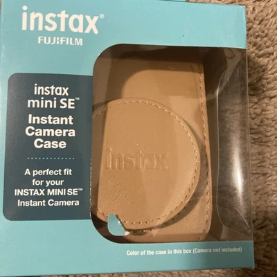 Fujifilm Instax Mini SE мгновенный камеры чехол PS кожи желтовато-коричневый с регулируемым ремнем  - Изображение 1 из 4