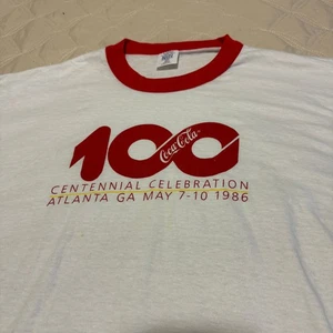 Vintage 1986 Coca-Cola Centennial Celebration Ringer Tee - Picture 1 of 4