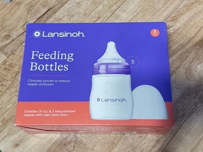 Biberón de leche materna Lansinoh mOmma, 5 oz - 3 unidades Foto 1 de 3