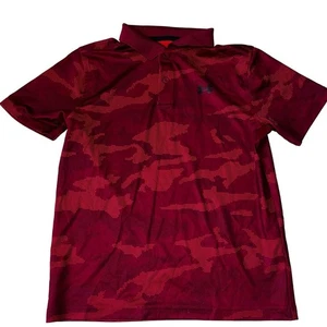 Camisa polo Under Armour para niño LG roja con estampado de camuflaje - Imagen 1 de 5