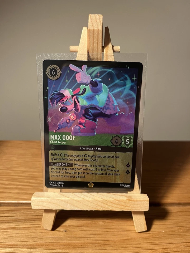 Disney Lorcana Max Goof Chart Topper Foil 77/204 Fabled - Image 1 of 1