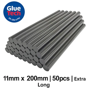 50 Stck. SCHMELZKLEBER Sticks SCHWARZ 11 MM*200 mm KLEBER Heißkleber extra lang - Bild 1 von 7