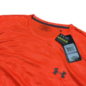 Under Armour Sport Athletic X Fit T Shirt Uomo 2XL Arancione Manica Corta Palestra Nuova - Foto 1 di 8