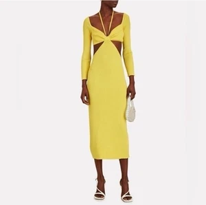 Vestido CULT GAIA Enzo Tejido Amarillo XS - Imagen 1 de 5