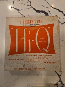 Vintage 1950s Hi-Q Puzzle Game Complete w Original Box- Tryne Games - Picture 1 of 6
