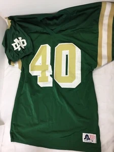 Vintage Sports Belle Norte Dame Fighting Irish Mesh Jersey 40 Football  80s 90s - Picture 1 of 11