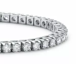 * BRACCIALE TENNIS UOMO DONNA ORO BIANCO 18KT 750 DIAMANTI BRACELET OR DIAMANTS - Foto 1 di 1