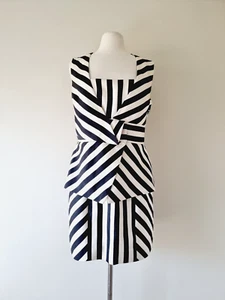 SASS & BIDE 'The Undertones' Striped Dress and Vest Suit Set SIZE 44 Au 14 - Picture 1 of 10