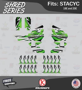 Graphics Kit for STACYC 18E 20E Electric Bike (All Years) Shred-green - Picture 1 of 6