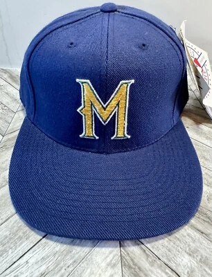 NUEVO CON ETIQUETAS De colección Milwaukee Brewers Gorra de Béisbol Para Hombres 6 5/8 Azul Deportes Especialidades A Foto 1 de 4