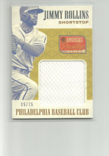 2013 PANINI AMERICA'S PASTIME JUMBO SWATCHES #19 JIMMY ROLLINS   35/75