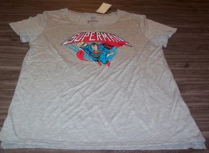 VINTAGE STYLE WOMEN'S TEEN DC COMICS SUPERMAN T-shirt XL NEW w/ TAG - Picture 1 of 3