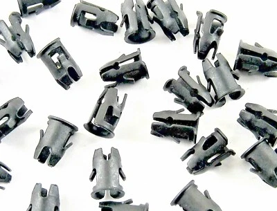 Emblem Trim Barrel Clips Tubular Nuts Fit 3/16" Hole- 1/8" Stud (Qty-25) #218AA - Image 1 of 4