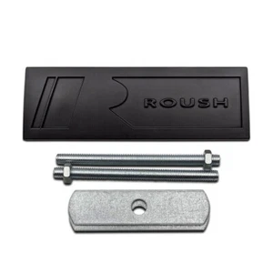 NUEVO 2X Metal Roush Square R parrilla insignia emblema cuerpo 05-17 negro - Imagen 1 de 5