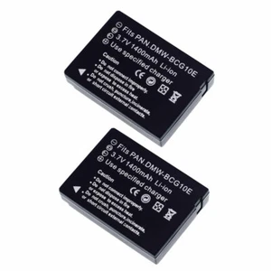 DMW-BCG10E BCG10PP 2x 1400mAH Battery for DMC-TZ10 TZ20A ZR1A ZR3S ZS8GK - Picture 1 of 9