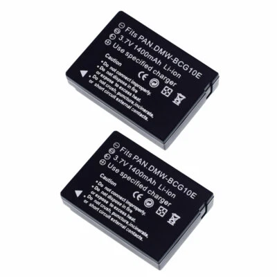 DMW-BCG10E BCG10PP 2x 1400mAH Battery   for DMC-TZ10 TZ20A ZR1A ZR3S ZS8GK - Image 1 of 4
