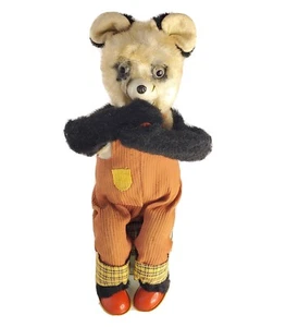 Vintage 50er Jahre Alpen Teddy Ballon blasender Bär Blechspielzeug ungeprüft - LESEN - Bild 1 von 12