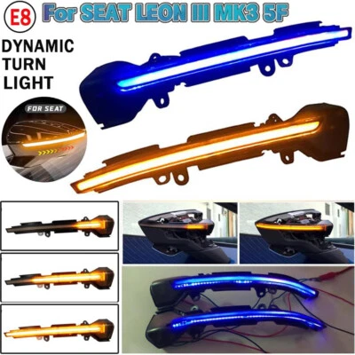 Luces intermitentes LED de espejo lateral dinámico para Seat Leon Mk3 Ibiza Mk5 2013-18 Foto 1 de 4