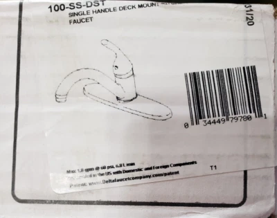 Delta Classic 1-Handle Kitchen Faucet in Stainless, 100-SS-DST - Image 1 of 2