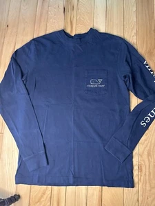 Vineyard Vines Performance Blue Whale Crew Tee Shirt Mens XS - Picture 1 of 6