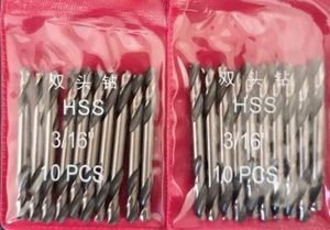 20pcs 3/16" In HSS Drill Bits Double Ended Imperial Drill Bit Set 4241HSS #4406 - Picture 1 of 1