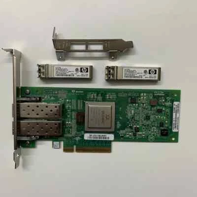 HP Qlogic QLE2562 AJ764-63002 489191-001 Dual-Port PCIe x8 8Gb FC Adapter W/2XSF - Image 1 of 3