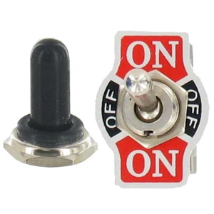 Heavy Duty 20A 125V SPDT 3 Term (ON)-OFF-(ON) Momentary Toggle Switch Boot Sales - Picture 1 of 10