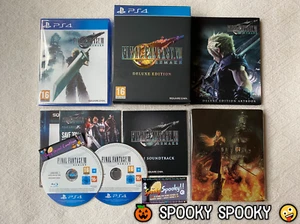 Final Fantasy VII Remake Deluxe Edition Sony PS4 - UK PAL VGC CIB Natural Discs - Picture 1 of 24