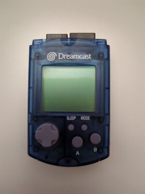SEGA Dreamcast Visual Memory Unit VMU Clear Blue Tested Working