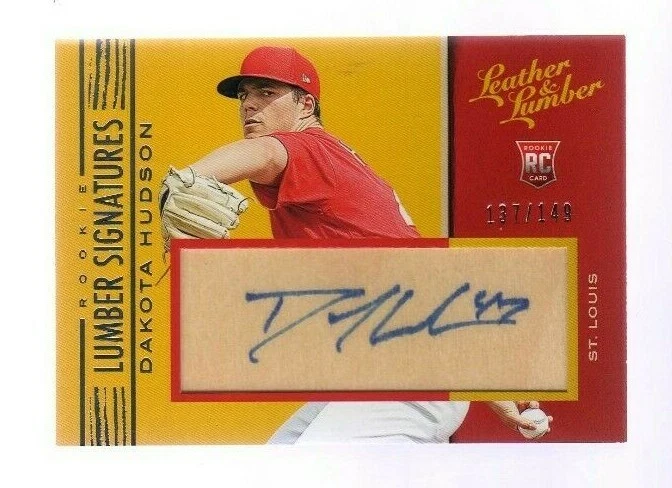 2019 Panini Leather & Lumber ... Dakota Hudson Auto RC #137/149 ... Cardinals - Image 1 of 1
