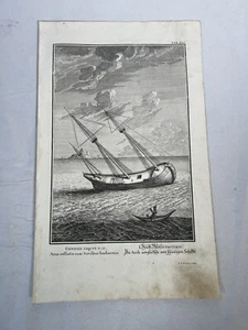 Antique Print Johann Scheuchzer 1731 TAB XLI Arca Collata cum Navibus Hodiernis - Picture 1 of 2
