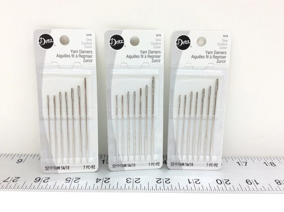 Dritz Yarn Darners Hand Needles Size 14/18 7/pkg 56YD