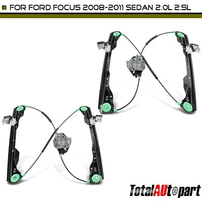 2x Manual Window Regulator for Ford Focus 2008-2011 Sedan 4-Door Front LH & RH Foto 1 de 4