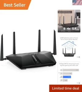 Advanced Dual-Band WiFi 6 Router with Beamforming and Parental Control - Picture 1 of 10