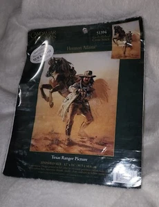New Candamar Designs Harmon Adams Texas Ranger Picture Embellished Cross Stitch - Picture 1 of 2